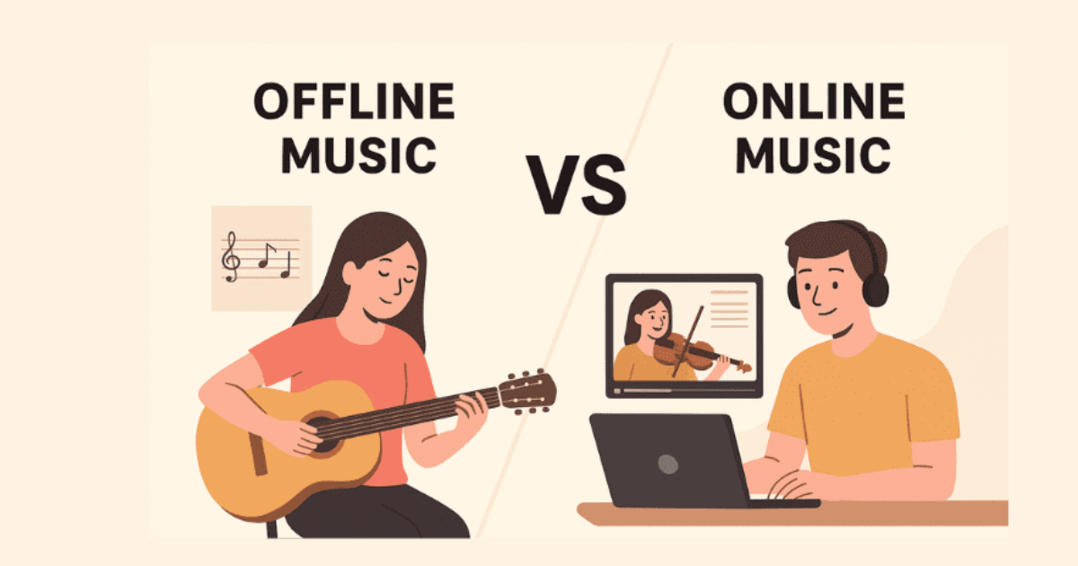 Online Music Class vs Offline Music Institute